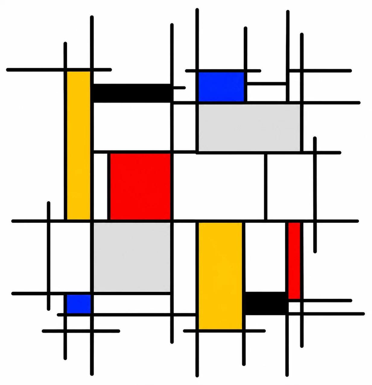 The Atom of Creativity: a lattice of lines, primary colours and non-colours